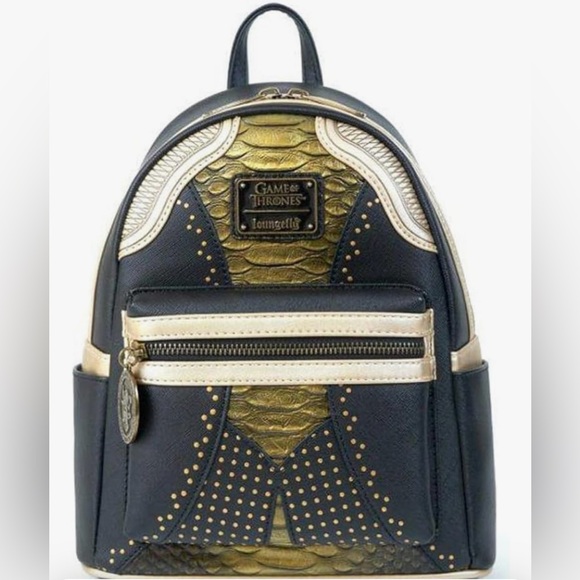 NWT PAIR OF US EXCLUSIVE LOUNGEFLY GAME OF THRONES BACKPACKS: CERSEI & JON SNOW - Picture 9 of 9